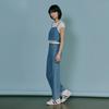 Front Pocket Semi Wide Denim Pants As1dp262