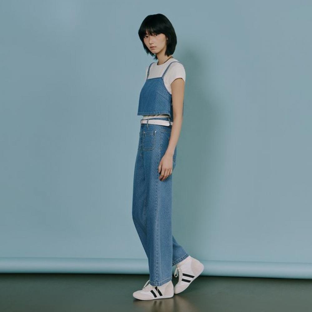 Front Pocket Semi Wide Denim Pants As1dp262