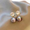 2025 Exquisite Zircon Pearl Stud Earrings: Light Luxury & Chic Design