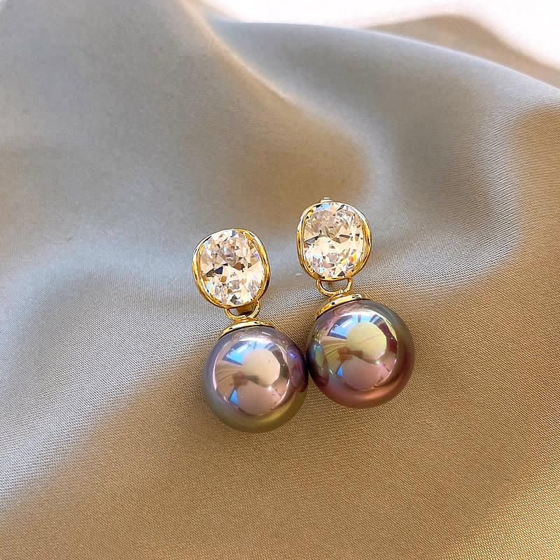 2025 Exquisite Zircon Pearl Stud Earrings: Light Luxury & Chic Design