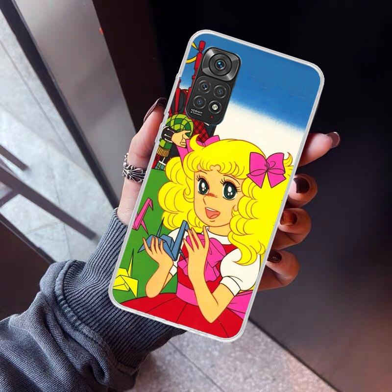 Candy 90s Anime Phone Case For Xiaomi Redmi Note 15 14 14S 13 12S 12 Pro Plus 11S 11 10S 10 4G Cover 11E 11T 5G Print Fundas Red