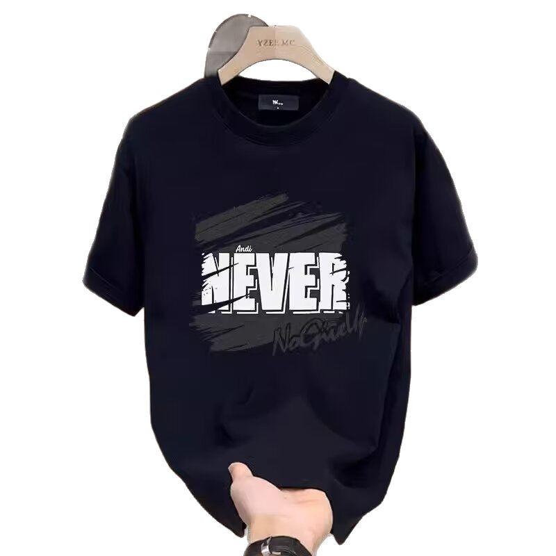 Trendy Brand Short-Sleeved Pure Cotton Men'S Printed T-Shirt Trendy Men'S And Women'S Versatile Round Neck T-Shirt Men'S