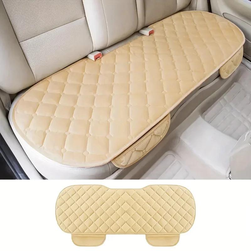 Plush Car Back Seat Protector Soft Non-Slip Durable Rear Row Seat Cushion Mat with Auto Chair Accessories Comfort Protection