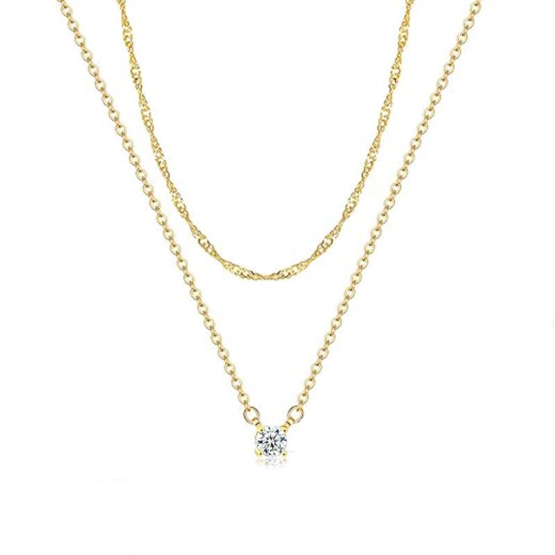 Trendy Multi-layer Stackable Clavicle Necklace for Women - European & American Style
