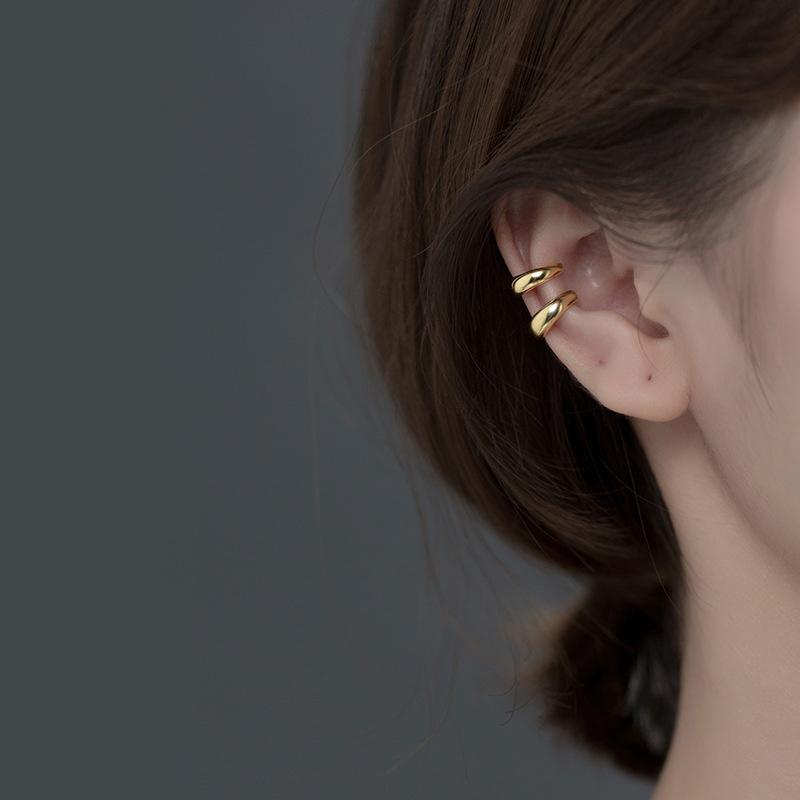 Minimalist Metal Simple C Shape Clip On Earrings for Women Men Without Piercing Geometric Ear Cuff Earclips Jewelry Gifts