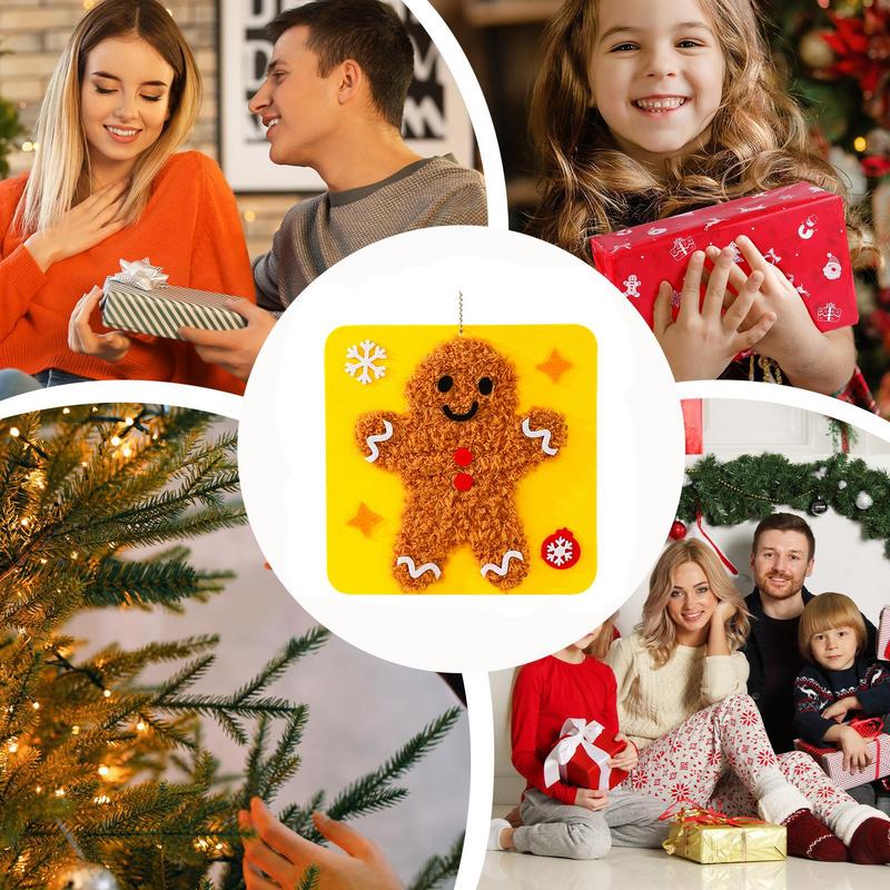 Christmas sewing set crafts sewing set crafts beginners children embroidery toys non-woven for home holiday decoration