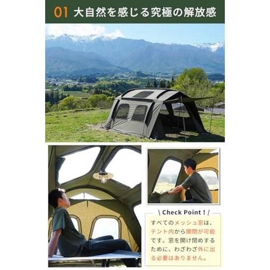 FUTUREFOX FOX-BASE VILLA Fox Base Solo Tent TC Polycotton Large Mesh Windows Skirt Like Your Own Spacious Open Equipped 10 Ample Living Space Allows