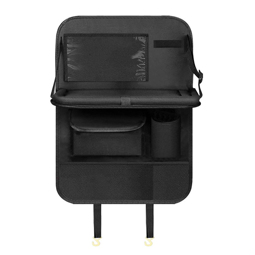Oxford Cloth Car Seat Organizer: Multifunctional Tissue Box, Storage Bag, Cup Holder, and Dining Table with Seat Back Storage
