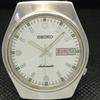 GEBRAUCHTE VINTAGE SEIKO 5 AUTO 6309A JAPAN HERREN TAG/DATUM SILBERUHR 588c-a313918-9