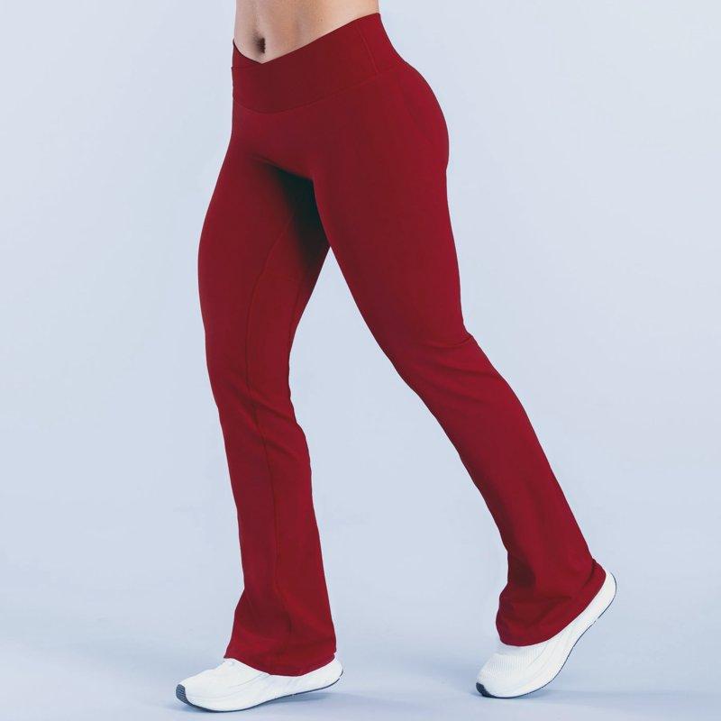 Seamless Cross-Waist Athletic Leggings for Women - Wide-Leg Yoga Gym Pants - Relaxed Workout Athletic Pants