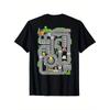 Humorvolles T-Shirt mit Spielzeugautos auf Papas Rücken - 100% Unisex Erwachsenen Casual Kurzarm-T-Shirt mit Rennstrecke und Auto-Design, Leicht dehnbar