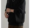 Retro Trendy Textured Jacquard Round Neck Sweatshirt for Men - Loose Fit, Plus Size Friendly, Casual Long Sleeve Top