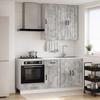Kitchen Unit KALMAR 5 Pcs Concrete Grey Engineered Wood