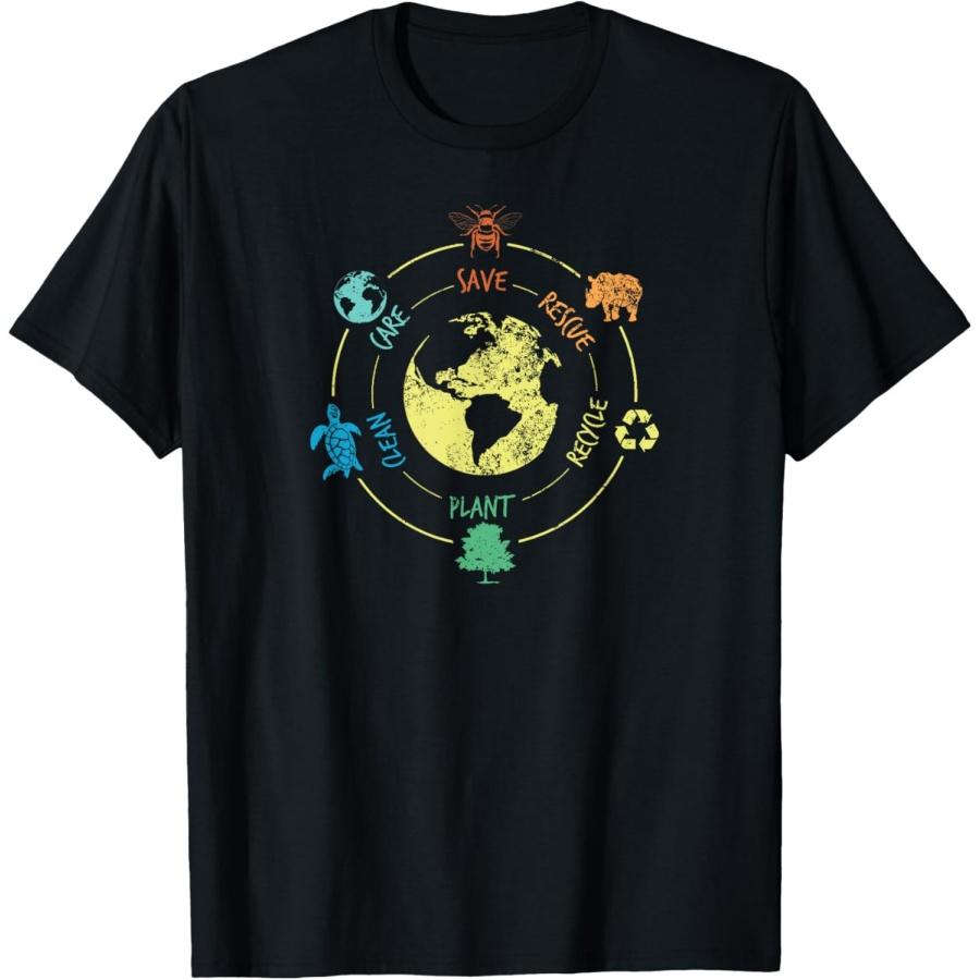 

Save Animals Recycle Earth Day, Save the Ocean T-Shirt XXXXXL різнокольоровий