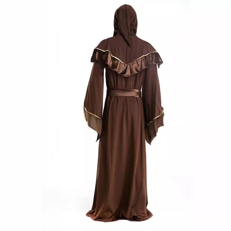 Halloween Adult Costumes Men's Wizard Robe Cape of Death Clothes Wizard Witch Show Costumes