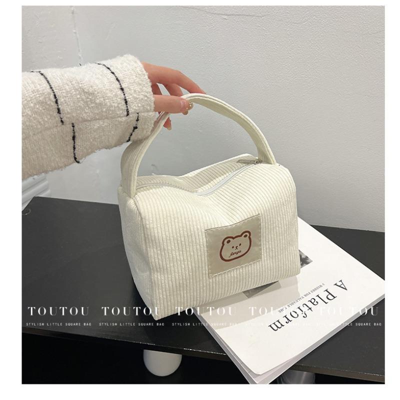 Women's Bag Corduroy Small Square Bag New Handbag Fashionable and Simple Small Bag