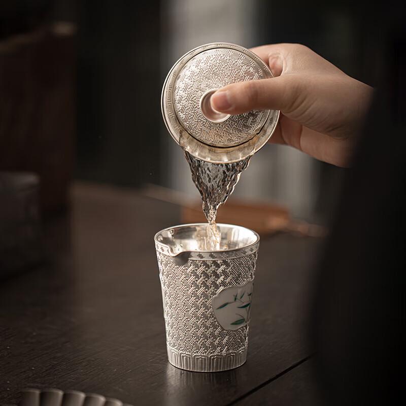 Su's Ceramic Gilded Bamboo Gaiwan