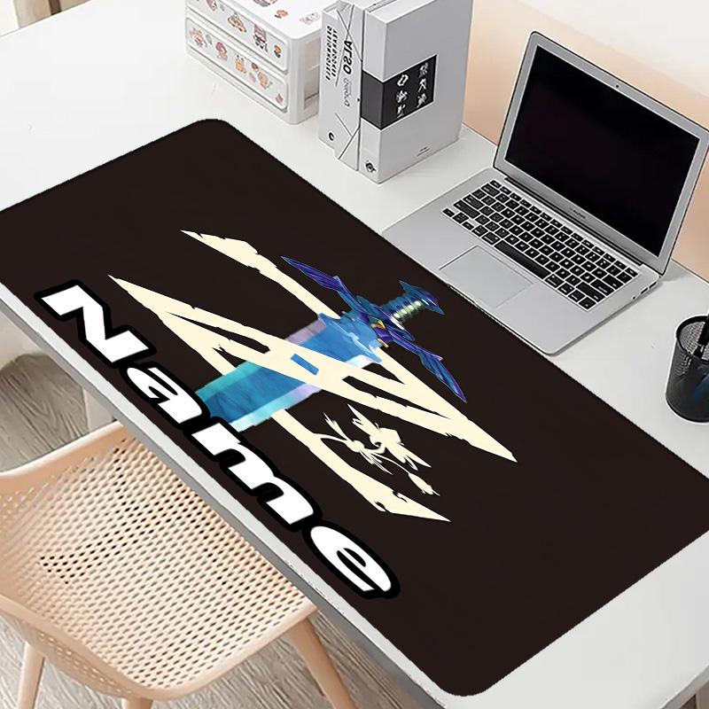 Custom Name Personalized The Legend of Zelda Pattern Mousepad, Laptop PC Desk Mat, Decorative Desk Mat for Home Keyboard Pad Gift