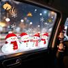 Winter Window Decals 1/2 Sheets Christmas Snowman Cling Cartoon Decorative Glass Sticker Waterproof Static Decal for Holiday Party Seasonal