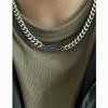 Mens Street Style Stainless Steel Lightning Pendant Necklace With Polished Finish For Casual Wear