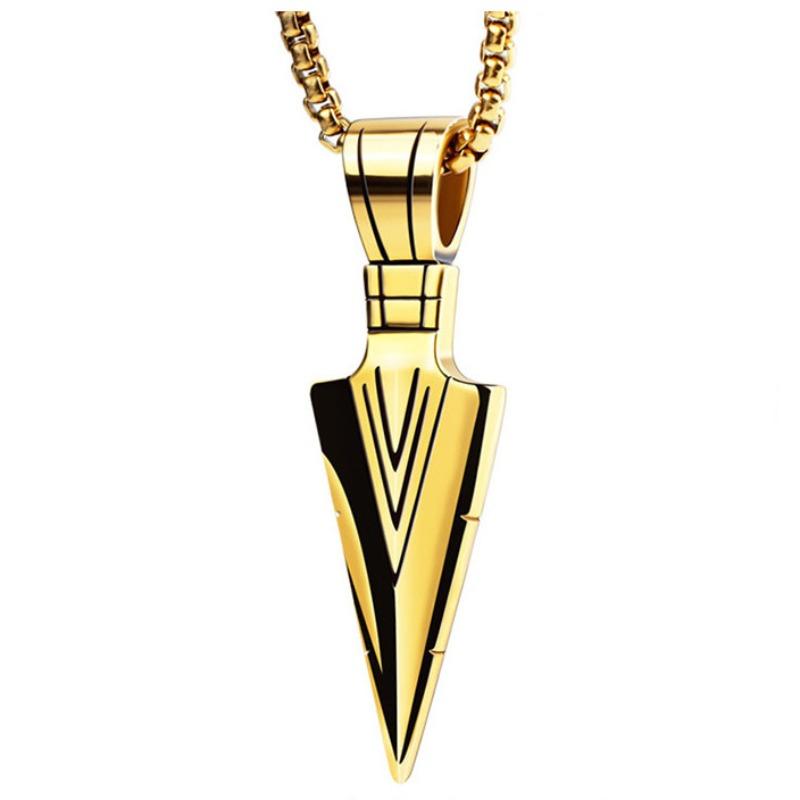 Rock Music Earphone Pendant Couple Necklace Titanium Steel Jewelry