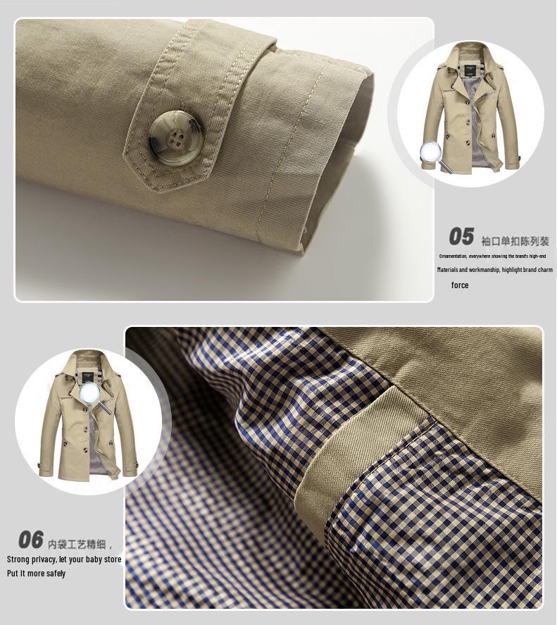 2026 Autumn/Winter Men's Casual Washed Cotton Windbreaker Jacket