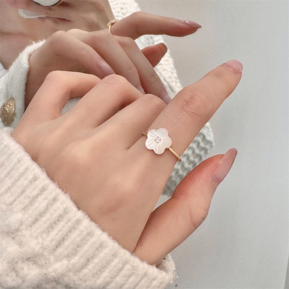 Color Enamel Fritillary Butterfly Ring Women's Open Index Finger Ring New Products