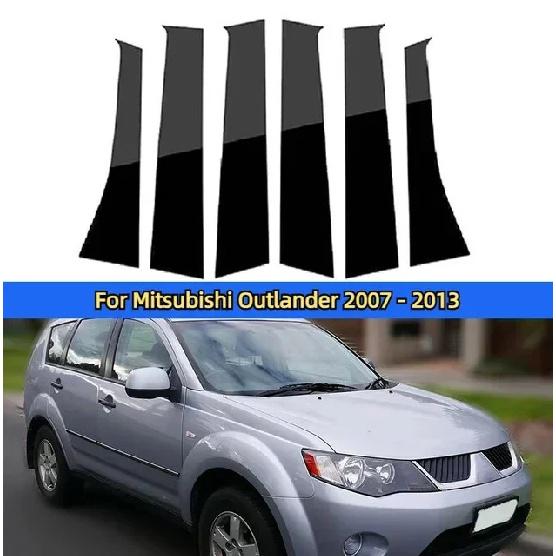 Car Window Door Column Polished BC Pillar Posts Fit Window Trim Cover For Mitsubishi ASX Eclipse Outlander BC Column Sticker