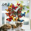 Stained Glass Butterfly Decals Christmas Window Sticker Style Removable Colorful Decal Waterproof Wall Static PVC Sticker for Home Living