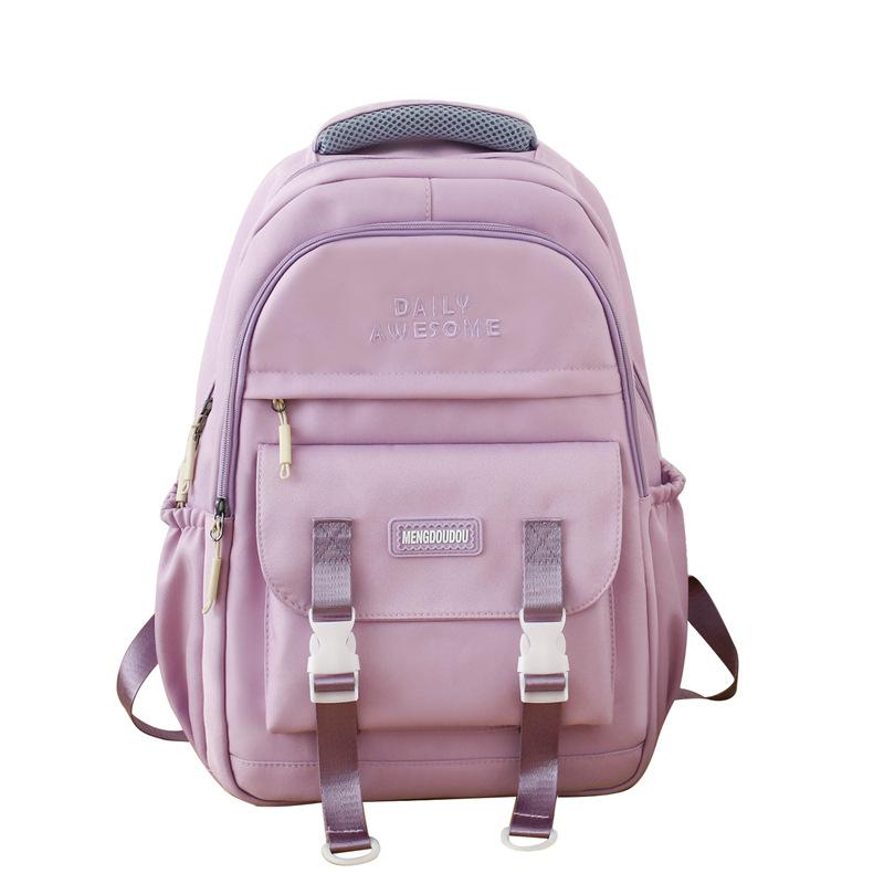 School bag Female student large-capacity leisure bag Junior high school student water-proof backpack