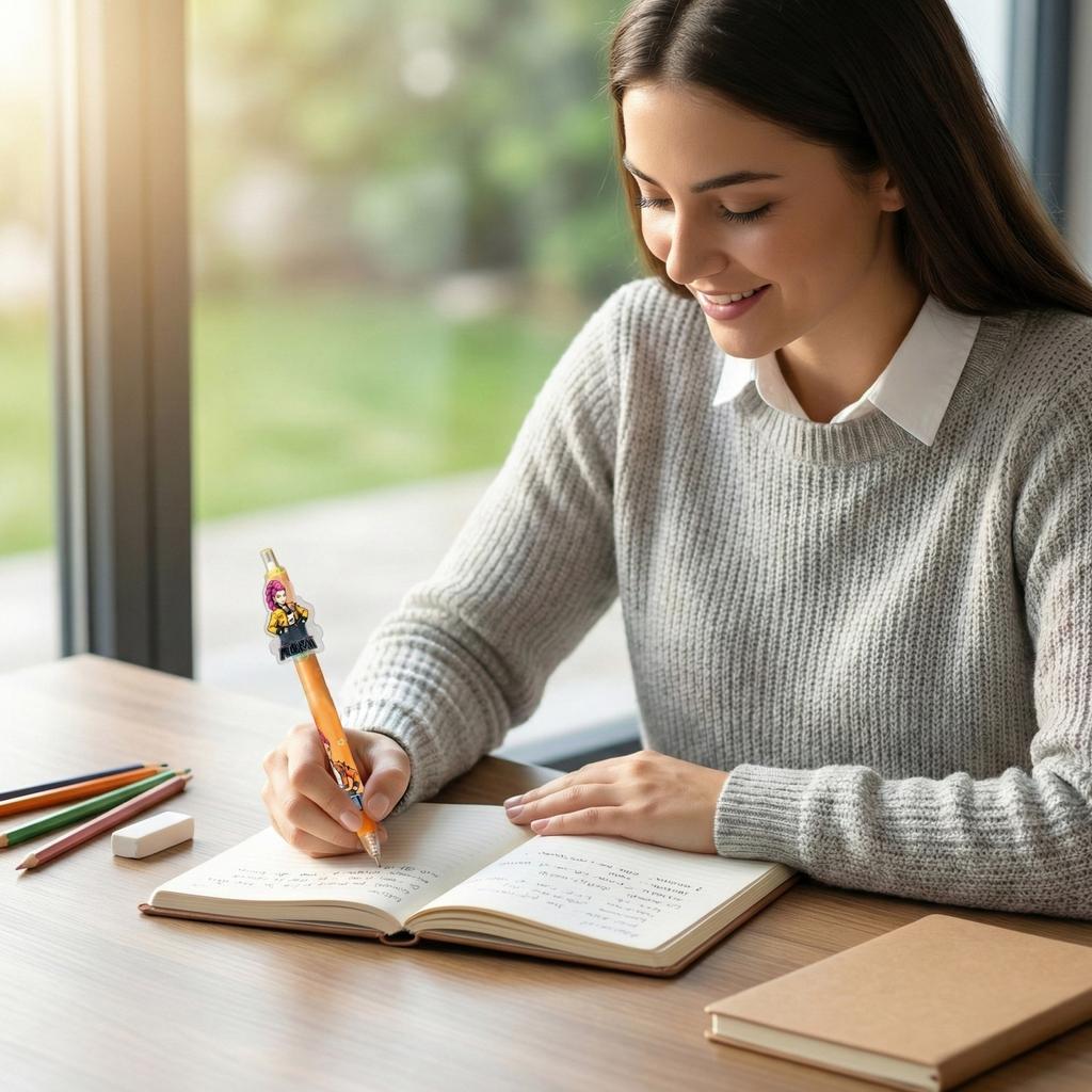 Retractable Gel Pen Click Action Writing Pen Student Stationery 48ml