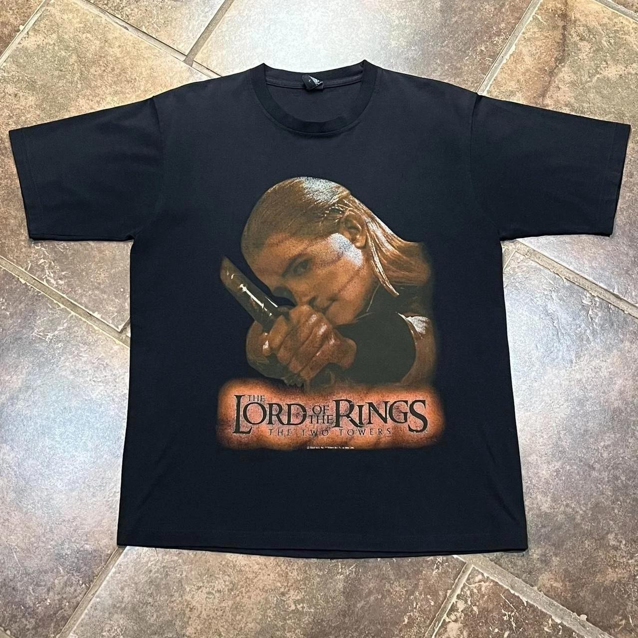 Vintage lord of the rings two towers legolas tshirt, vintage movie tshirt XL