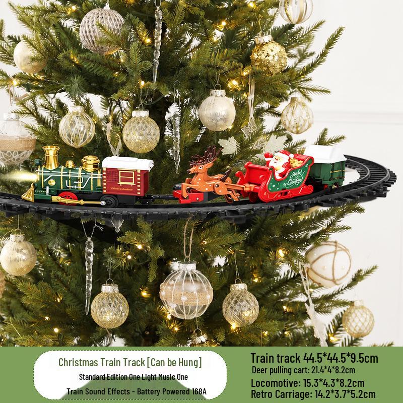 Electric Luminous Hanging Track Train - Christmas Decoration Toy for Kids