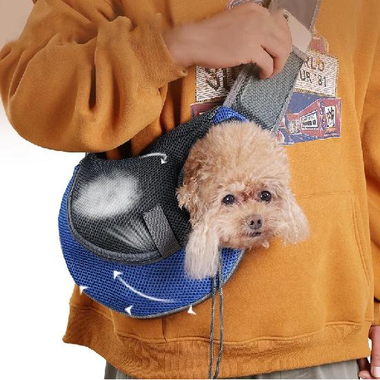 Portable Pet Front Bag Dog Backpack Mesh Breathable Pet Shoulder Bag Travel Safe and Comfortable for Outgoing Pets