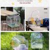 Transparent Small Pet Travel Cage with Large Window, Removable Bottom Mesh & Washable, Portable Bird Carrier with Cover