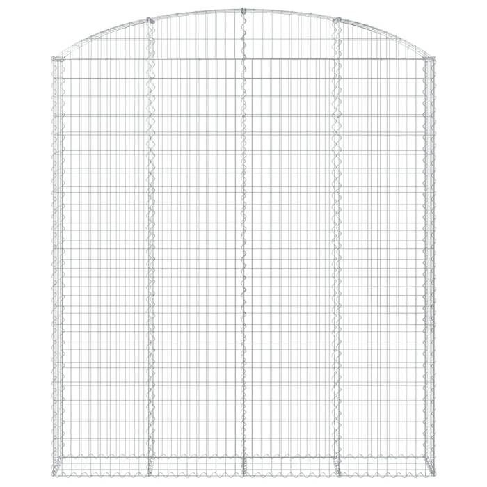 VidaXL Arched Gabion Basket Gabion Cage Gabion Wall Stone Basket Gabion for Stone Garden Patio Exterior 153471