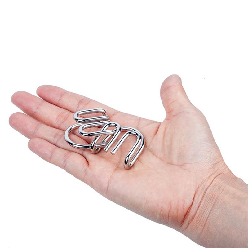 8 Teile/satz Metall Montessori Puzzle Draht IQ Geist Denkaufgabe Rätsel Kinder Erwachsene Interaktive Spiel Reliever Pädagogisches Spielzeug