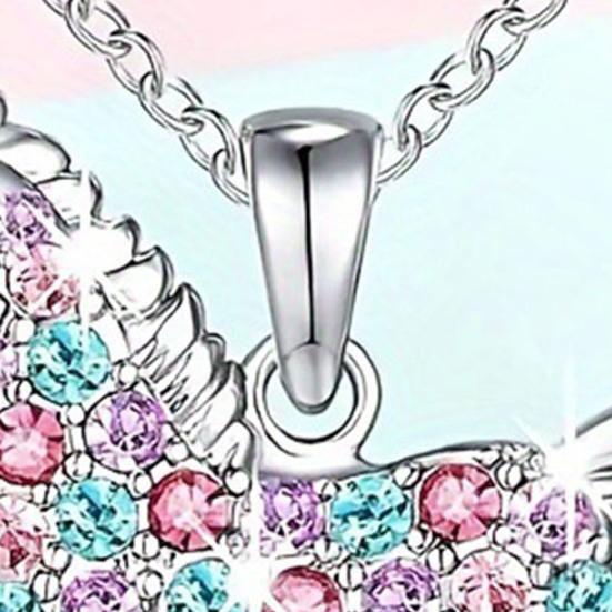 Yousheng Rhinestone Horse Pendant Necklace Colorful Faux Gems Horse Necklace Cute Sparkling Horse Charm Necklace Gift for Women Girls Cowgirl