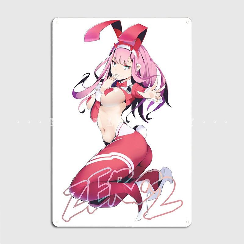 

Zero Two Metal Sign Паб Паб Гараж Забавная настенная табличка Жестяной знак Плакаты