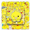 Random Style Yellow Duck Cartoon Stickers Waterproof Anti-fade Decals DIY Decor for Phone Luggage Scooter Daily Use