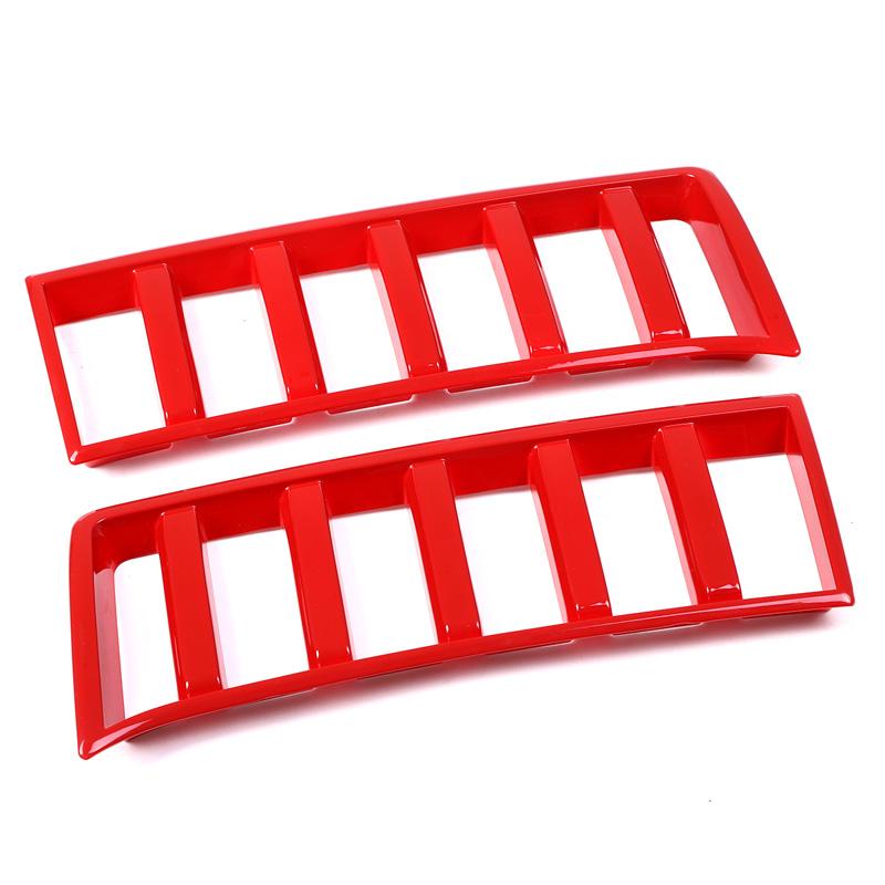 For Toyota Tundra -2025 ABS Carbon Fiber/Red/Silver Car Front Air Intake Grille Decorative Frame Sticker Car Accessories