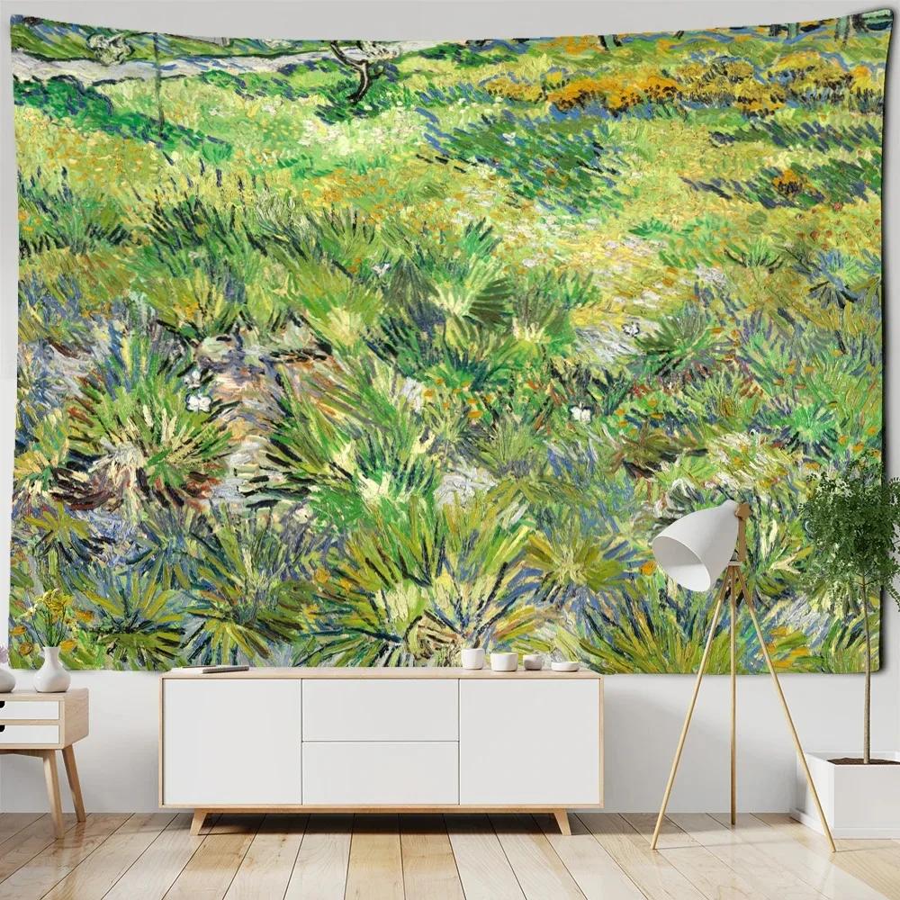 Natures Canvas Tapestry Lush Forest Vibrant Fields Unique Wall Art for Home Decor Living Room Art Lover Gift