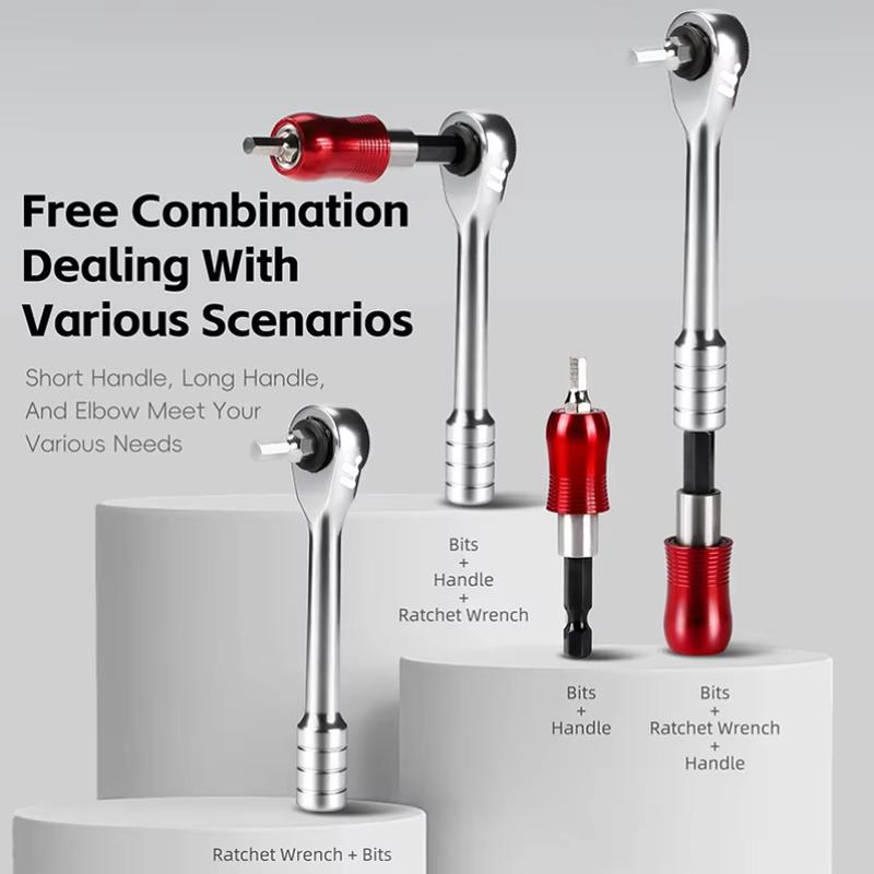 WEST BIKING Multi Functional Ratchet Wrench Tool Set Tire Pry Bar Quick Release Extension Rod Portable Maintenance Tool