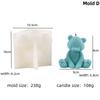 DIY Hug Heart Rose Teddy Bear Candle Mould for Aromatherapy Gypsum Candle Resin Statue Making Ideas Handicraft Gift