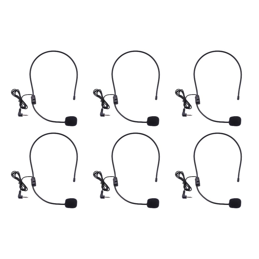 3.5mm Plug Guide Lecture Speech Headset Mic Voice Amplifier Portable Wired Microphone Lightweight Over Head for Teaching Meeting