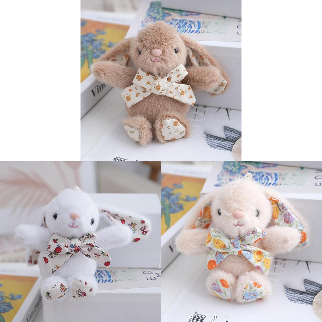Cute Rabbit Plush Keychain With Pp Cotton Filling For Gift And Decoration
