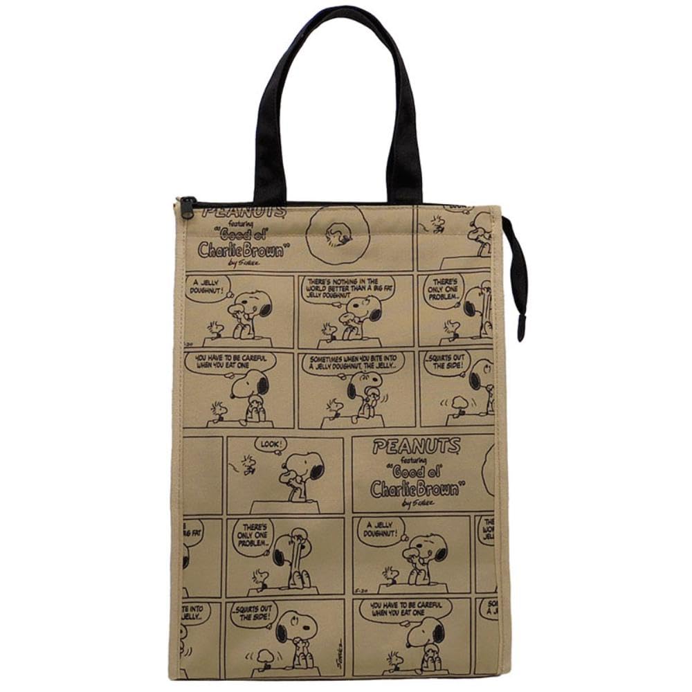 Nakajima Corporation Peanuts Snoopy Insulated Tote with Insulated Gusset S Comic Donut H26 X X D13cm 208507-25 W17.5