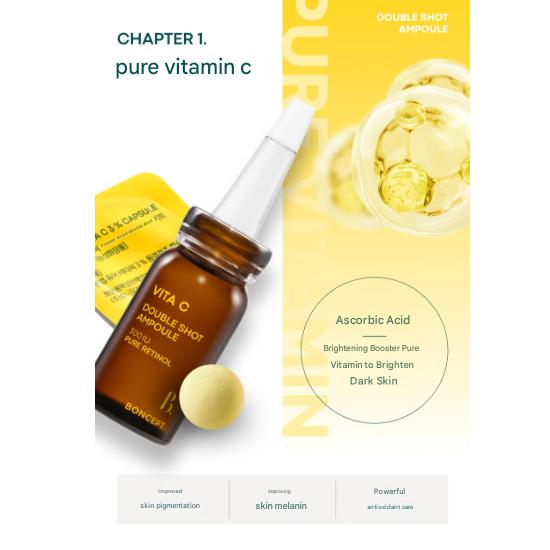 BONCEPT VITA C Gefriergetrocknetes Doppel-Shot Ampullen-Set (50mg + 10ml) (3 Optionen)