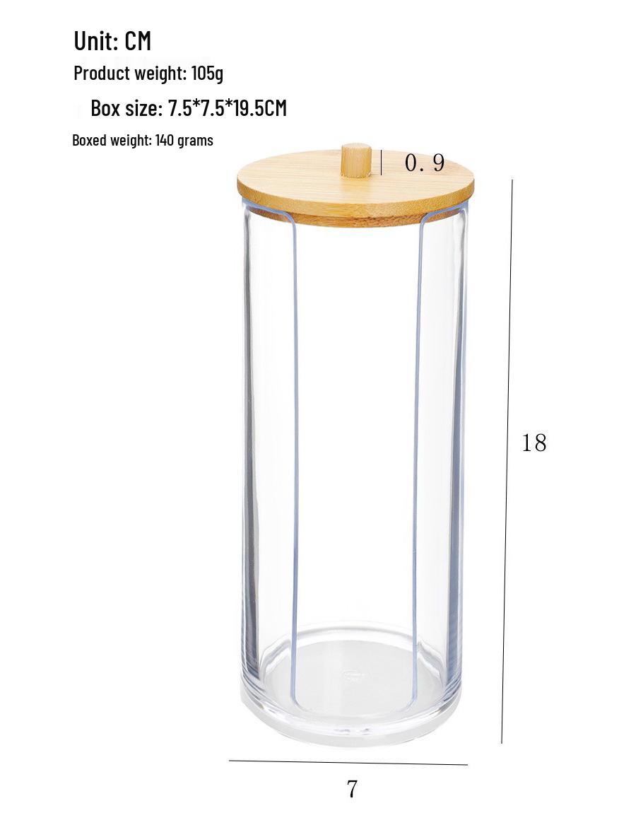 

Коробка для хранения с двумя отверстиями: Деревянная и бамбуковая крышка для ватных палочек, макияжа, ювелирных изделий и косметики