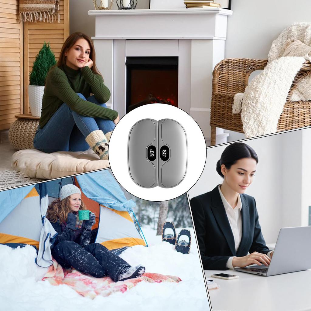 Hand Warmers Fast Heating Device Electric Hand Warmers Rechargeable For Family Friends Hiking Skiing Outdoor Indoor Work Office